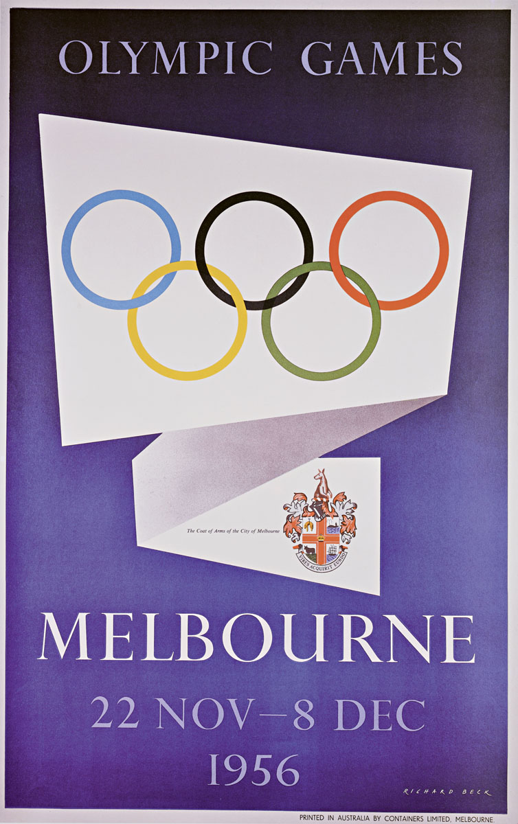 Poster for the 1956 Olympic Games in Melbourne