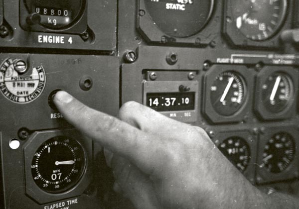 OMEGA instruments on the cockpit panel of the Concorde