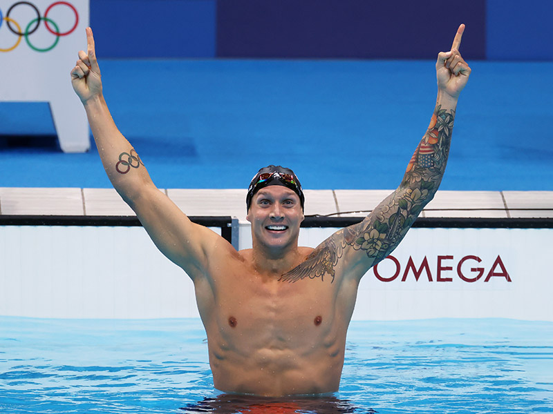 Caeleb Dressel won five gold medals